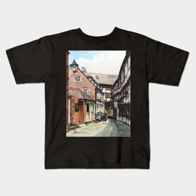 Barracks Passage, Shrewsbury , Shropshire, England Kids T-Shirt by bakuma